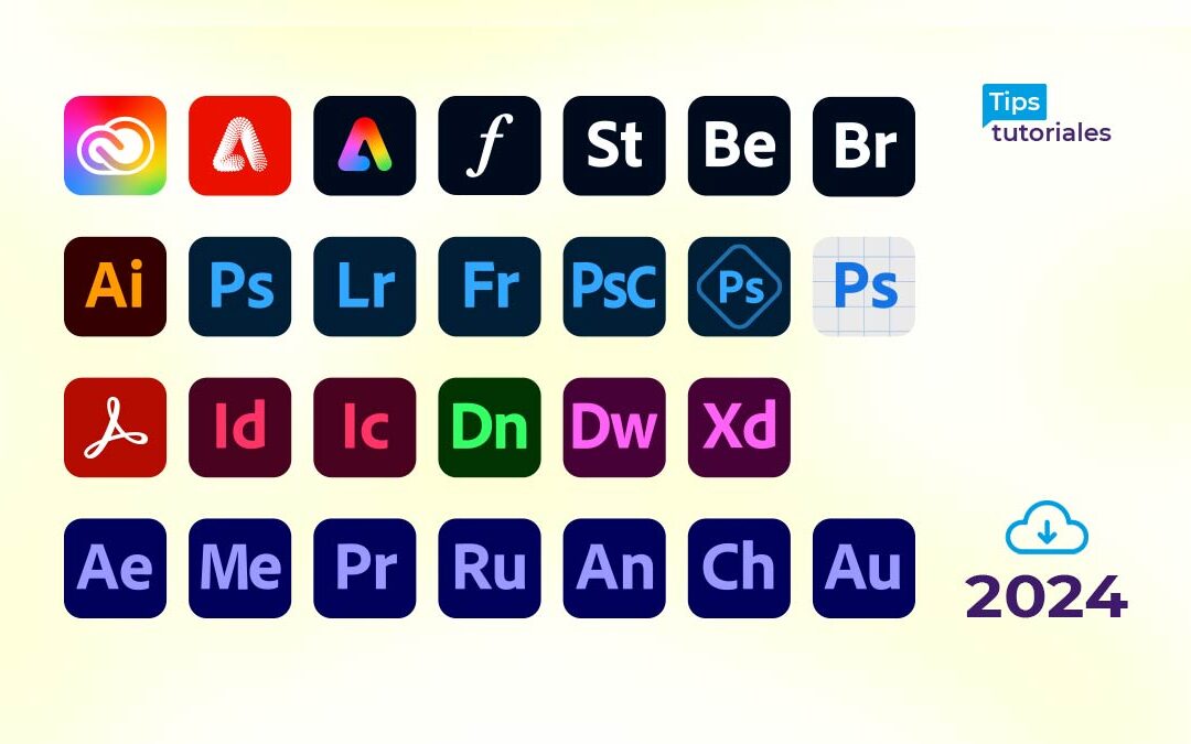 Recursos gratuitos: descarga los logos en vector de la familia Adobe 2024