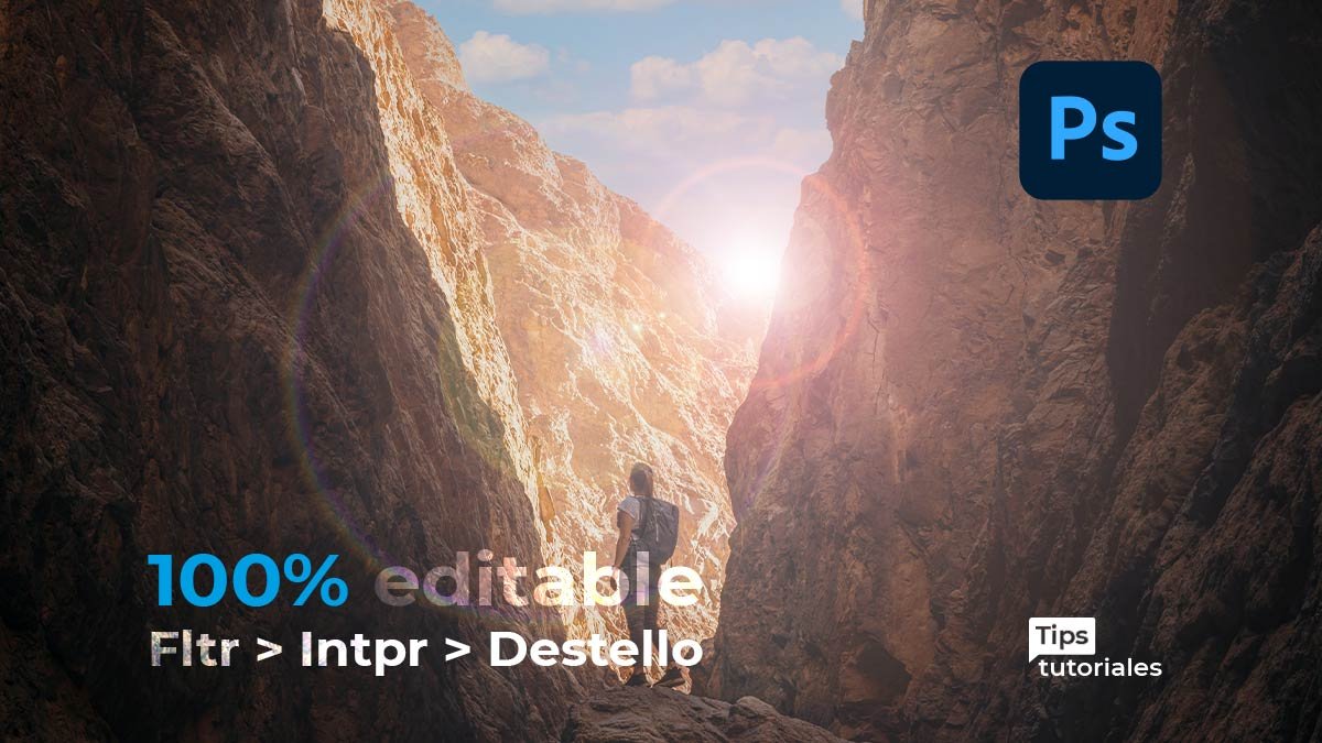 destello photoshop 100% editable